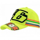 VR46 Cap Stripes 305028 neon gelb