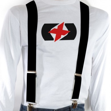 Oxford Riggers - Braces Black Oxford Riggers - Braces Black