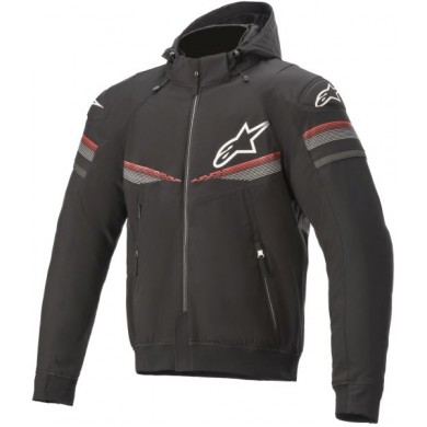 Sektor V2 Tech Hoodie Schwarz Hellrot