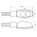 Blinker Mini Arrow Kurz Schwarz
