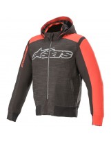 Rhod Windstopper Hoodie Schwarz Rot