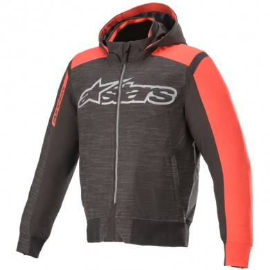 Rhod Windstopper Hoodie Noir Rouge