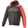 Rhod Windstopper Hoodie Schwarz Rot