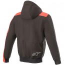 Rhod Windstopper Hoodie Noir Rouge