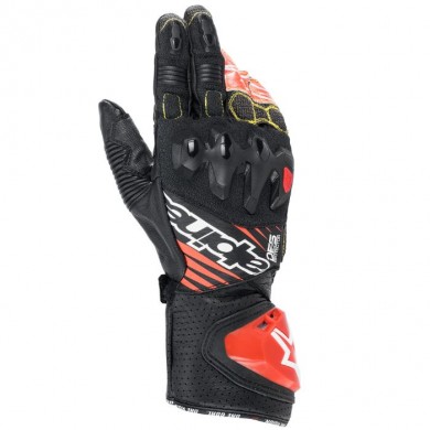 GP Tech V2 Gants Noir Blanc Rouge Fluo